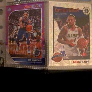 Ben Simmons and Damian Lillard Prizm Cards